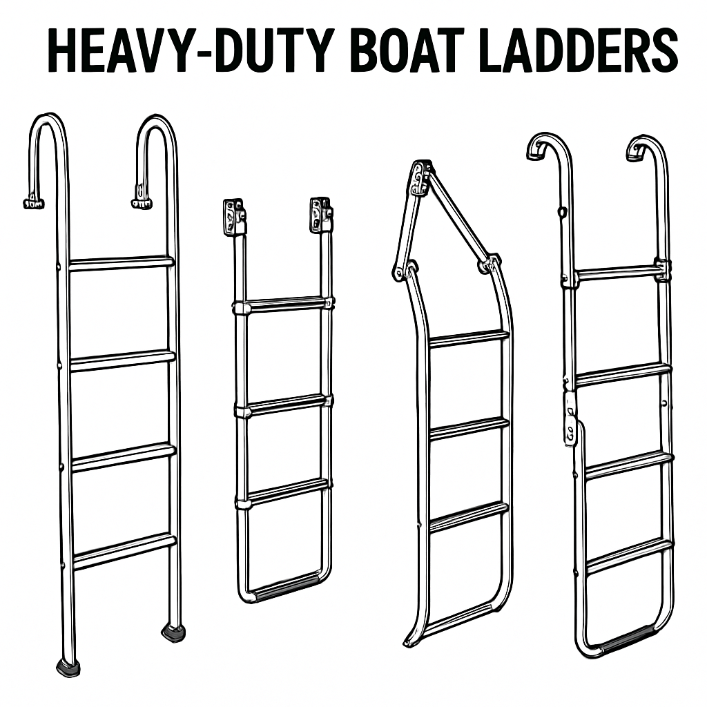 Selection of heavy-duty boat ladders